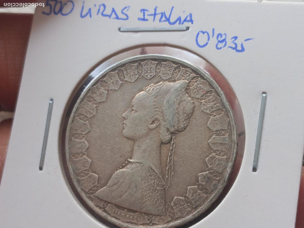 Monedas antiguas de Europa: ITALIA 500 LIRAS 1958 PLATA