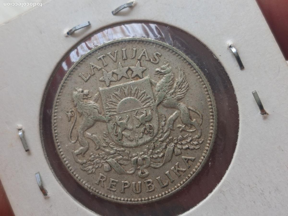 Monedas antiguas de Europa: LETONIA , 2 LATI , 1926 - Foto 2