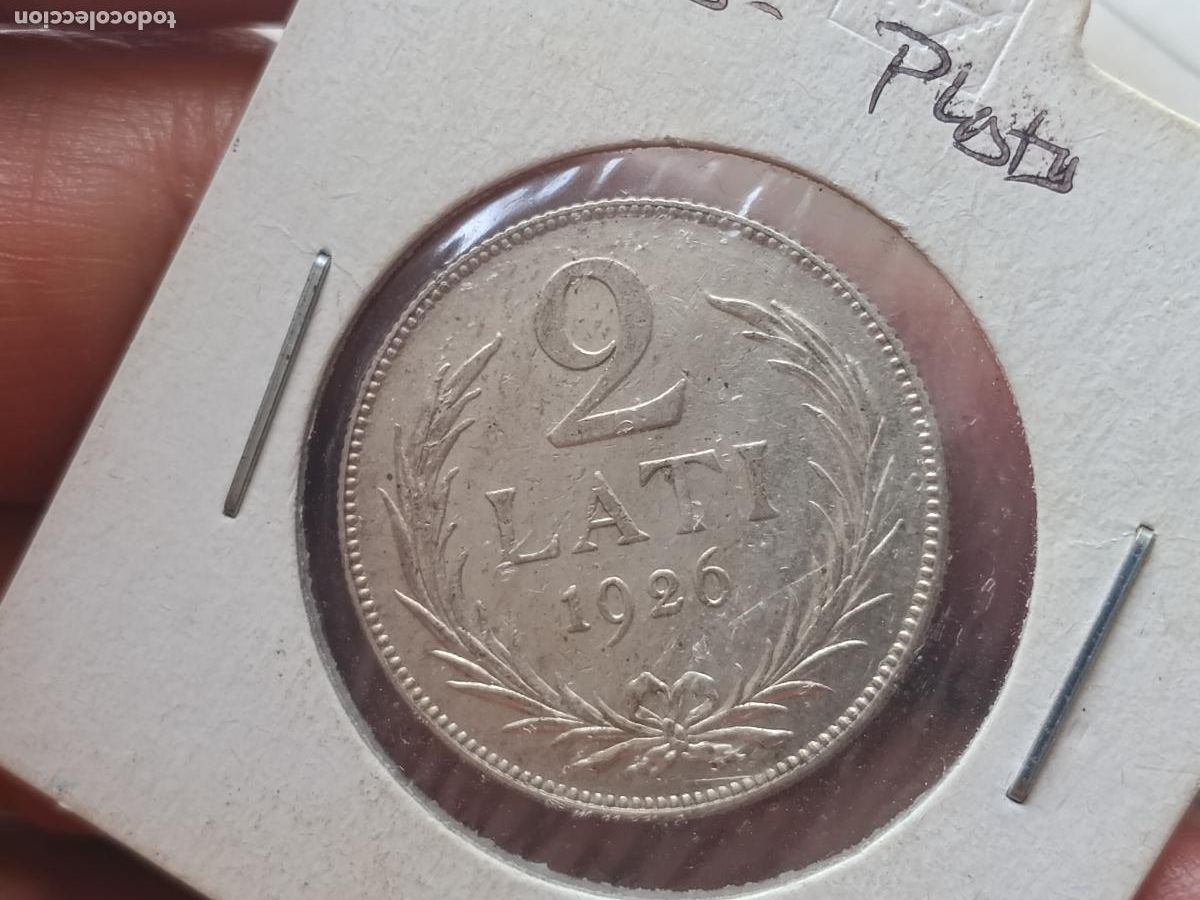 Monedas antiguas de Europa: LETONIA , 2 LATI , 1926