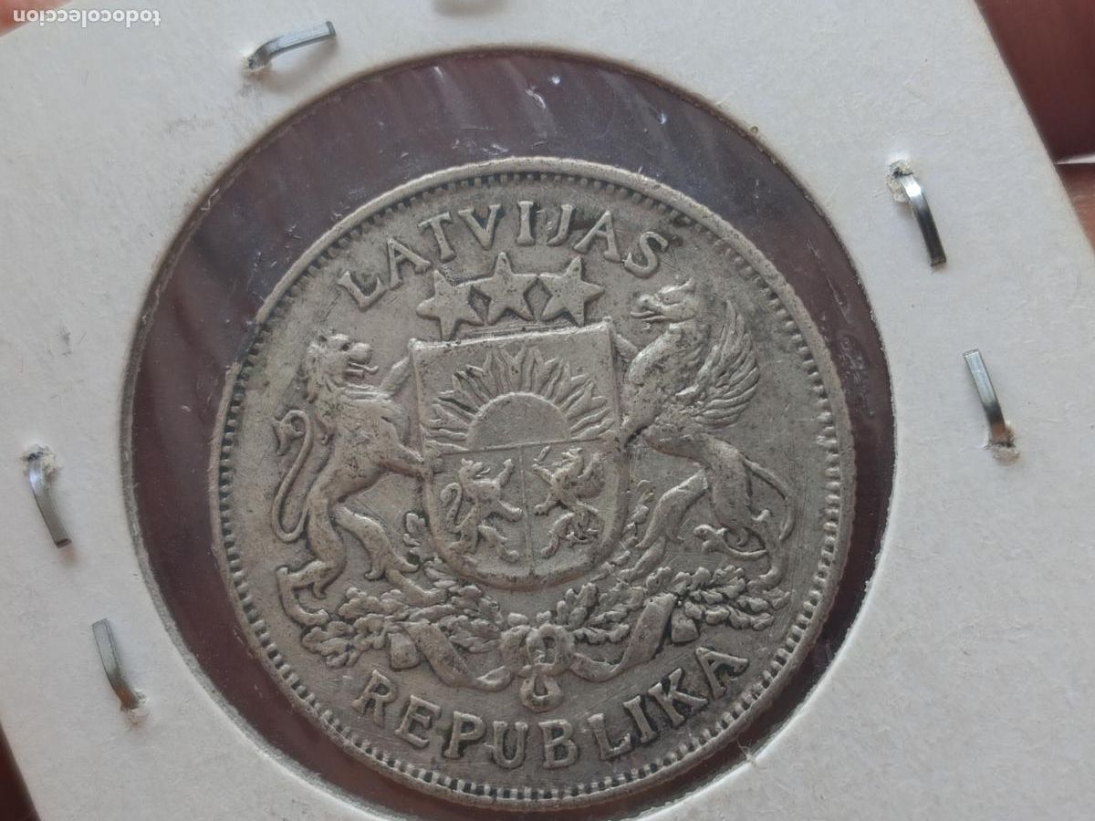 Monedas antiguas de Europa: LETONIA , 2 LATI , 1925 PLATA - Foto 2