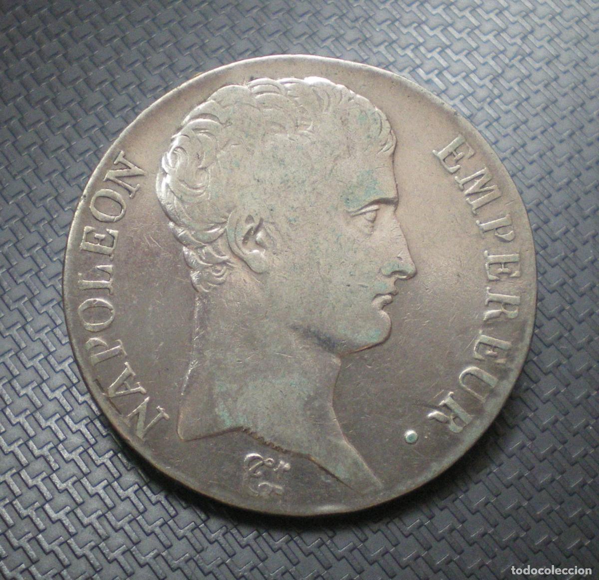 Monedas antiguas de Europa: FRANCIA - 5 FRANCOS de PLATA - NAPOLEON BONAPARTE - 1807 L