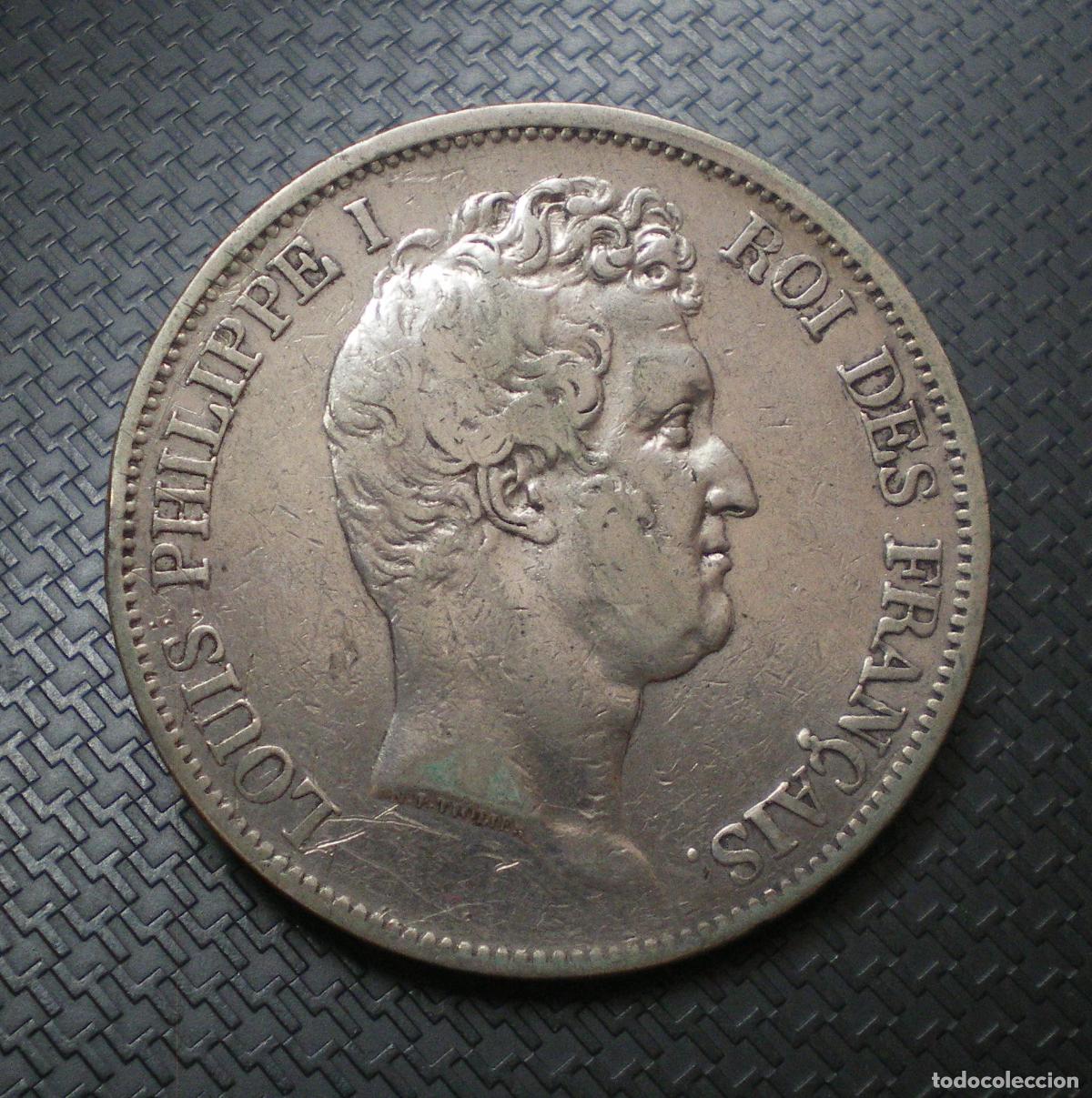 Monedas antiguas de Europa: FRANCIA - 5 FRANCOS de PLATA - LUIS FELIPE I - 1830 A