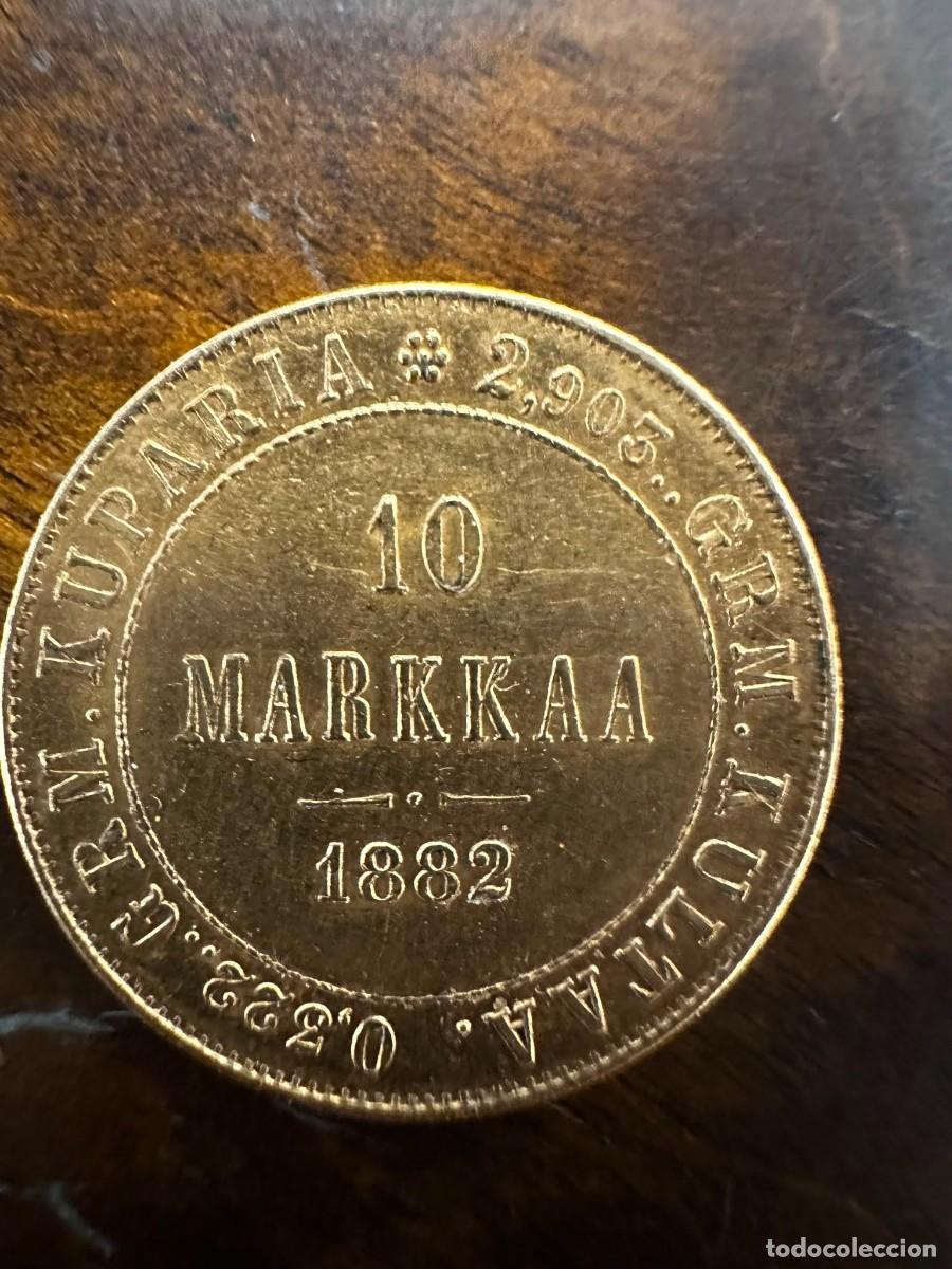 Monedas antiguas de Europa: LOTE 10 MARKKAA ORO FINLANDIA: &rdquo;Moneda de Oro Imperial - 10 Markkaa 1882&rdquo;