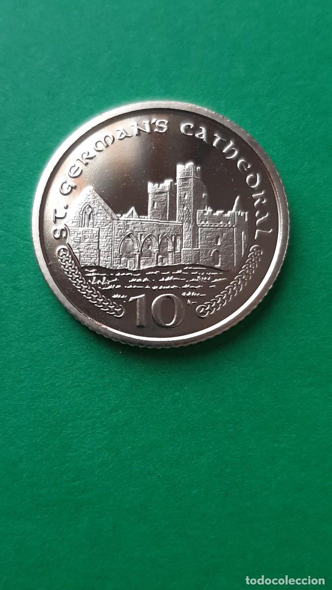Monedas antiguas de Europa: (ISLA DE MAN)(2000)(CUPRONIQUEL) 10 PENCE ST. GERMAN'S CATHEDRAL ELIZABETH II
