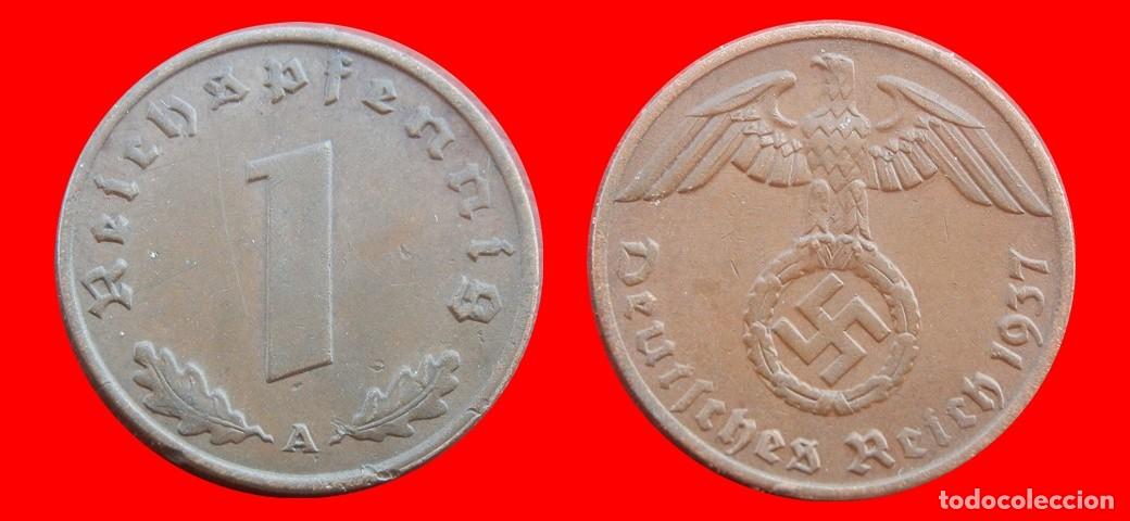 Monedas antiguas de Europa: 1 REICHSPFENNIG 1937A TERCER REICH ALEMANIA-151071