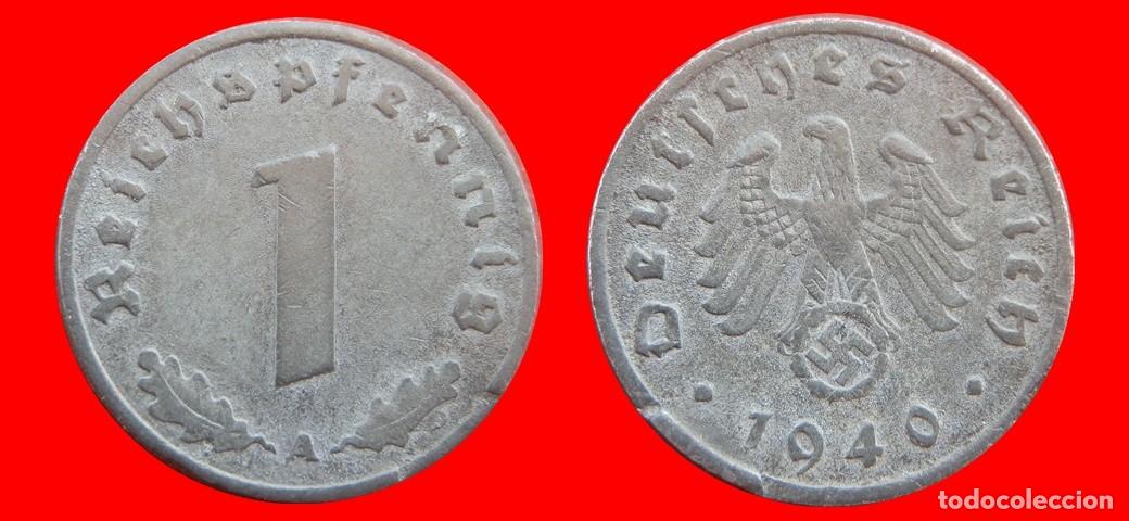 Monedas antiguas de Europa: 1 REICHSPFENNIG 1940A ZINC TERCER REICH ALEMANIA-151077