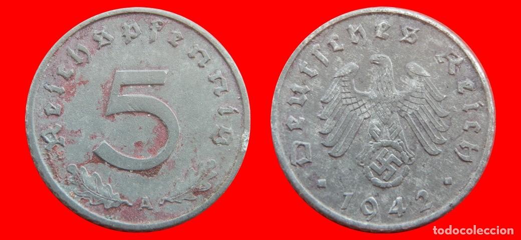 Monedas antiguas de Europa: 5 REICHSPFENNIG 1942A ZINC TERCER REICH ALEMANIA-151079