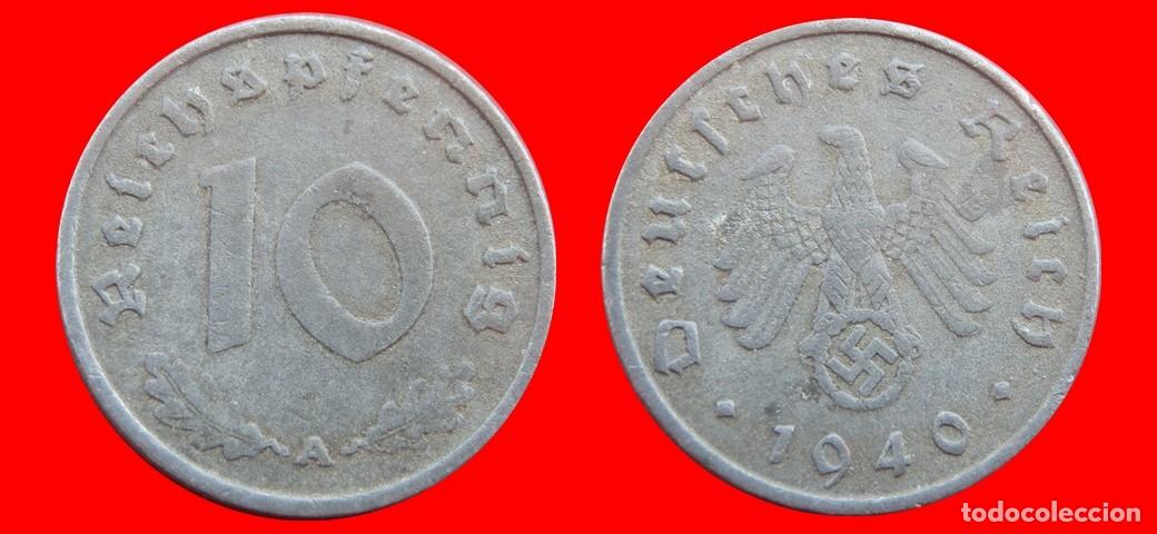 Monedas antiguas de Europa: 10 REICHSPFENNIG 1940A ZINC TERCER REICH ALEMANIA-151080