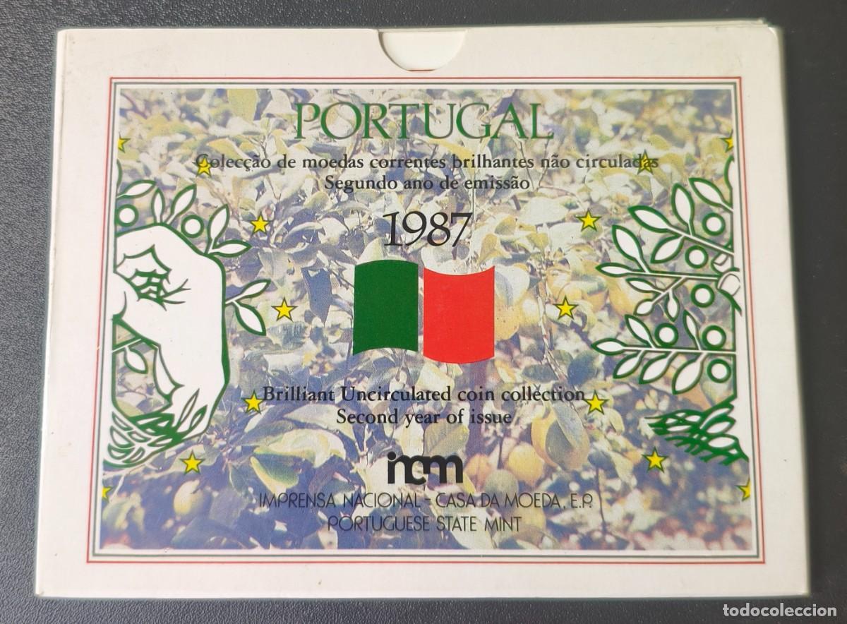 Monedas antiguas de Europa: Portugal Cartera 6 Valores Colecci&oacute;n de Monedas Corrientes 1987 (FDC)