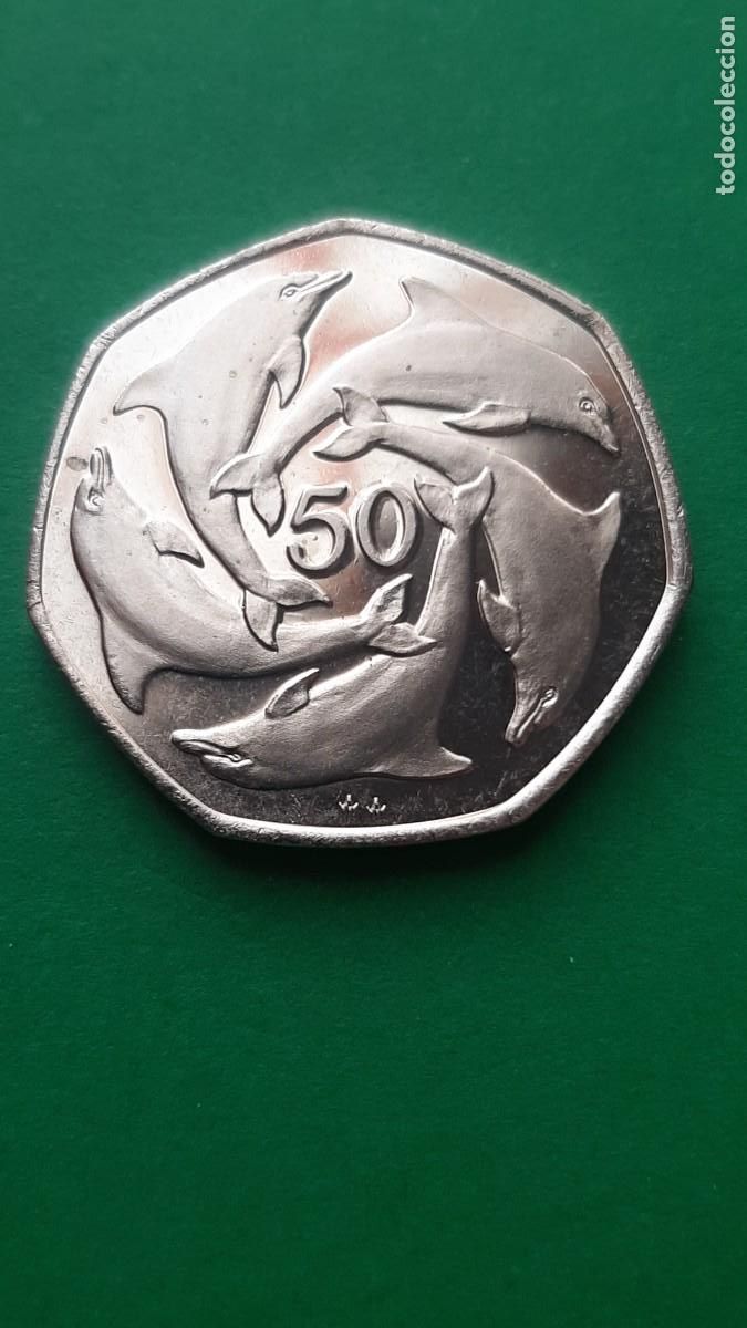 Monedas antiguas de Europa: (GIBRALTAR)(1994)(CUPRONIQUEL) 50 PENCE DELF&Iacute;N ELIZABETH II