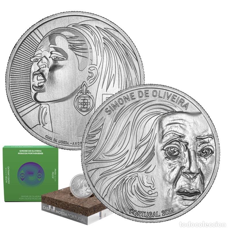 Monedas antiguas de Europa: PORTUGAL 5 euro plata 2025 proof Simone de Oliveira &ndash; Diva Eterna