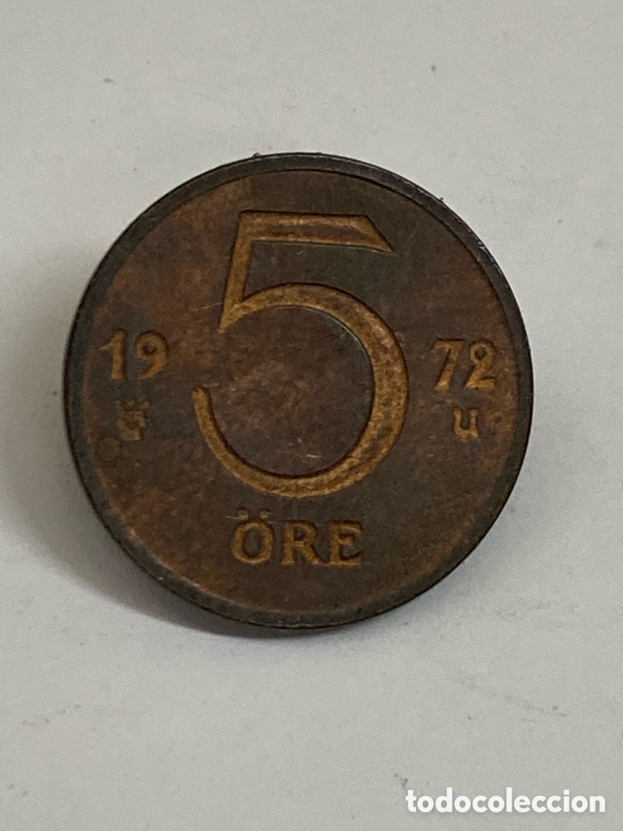 Monedas antiguas de Europa: Moneda 5 Ore 1972 Suecia
