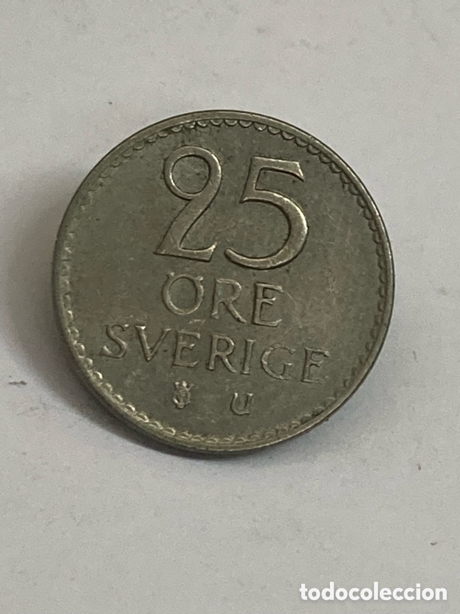 Monedas antiguas de Europa: Moneda 25 Ore 1965 Suecia