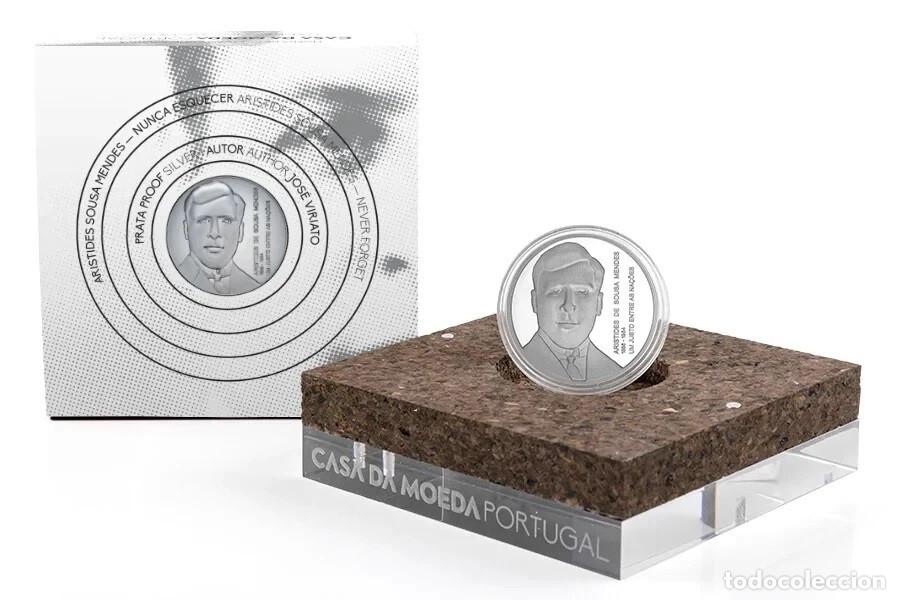 Monedas antiguas de Europa: PORTUGAL 5 euro plata 2021 proof Aristides de Sousa Mendes &mdash; Nunca Esquecer