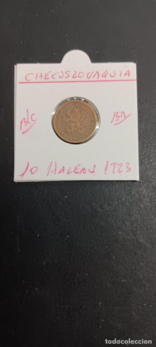 Monedas antiguas de Europa: CHECOSLOVAQUIA 10 HALERU 1923 BC KM=3 (BRONCE)