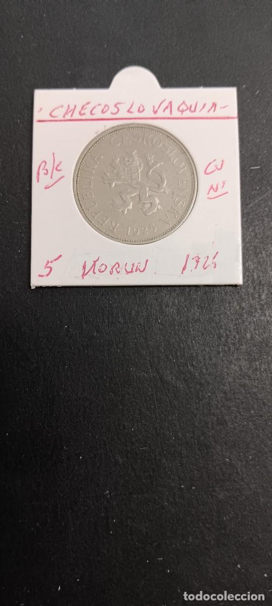 Monedas antiguas de Europa: CHECOSLOVAQUIA 5 KORUN 1922 BC KM=10 (CUPRONIQUEL)