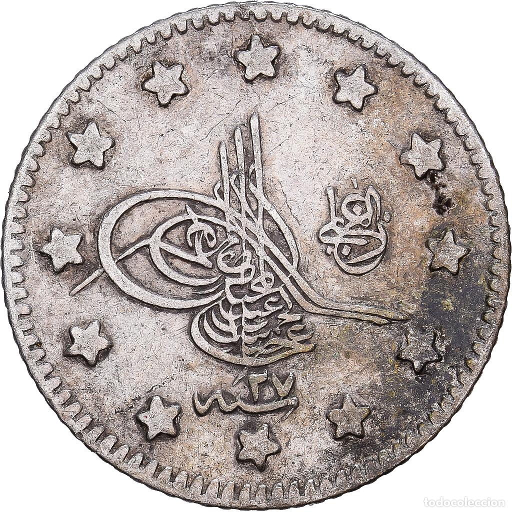 Monedas antiguas de Europa: [#1202950] Turqu&iacute;a, Abdul Hamid II, Kurush, 1901 (AH 1293/27), Qustantiniyah, Plata, BC+