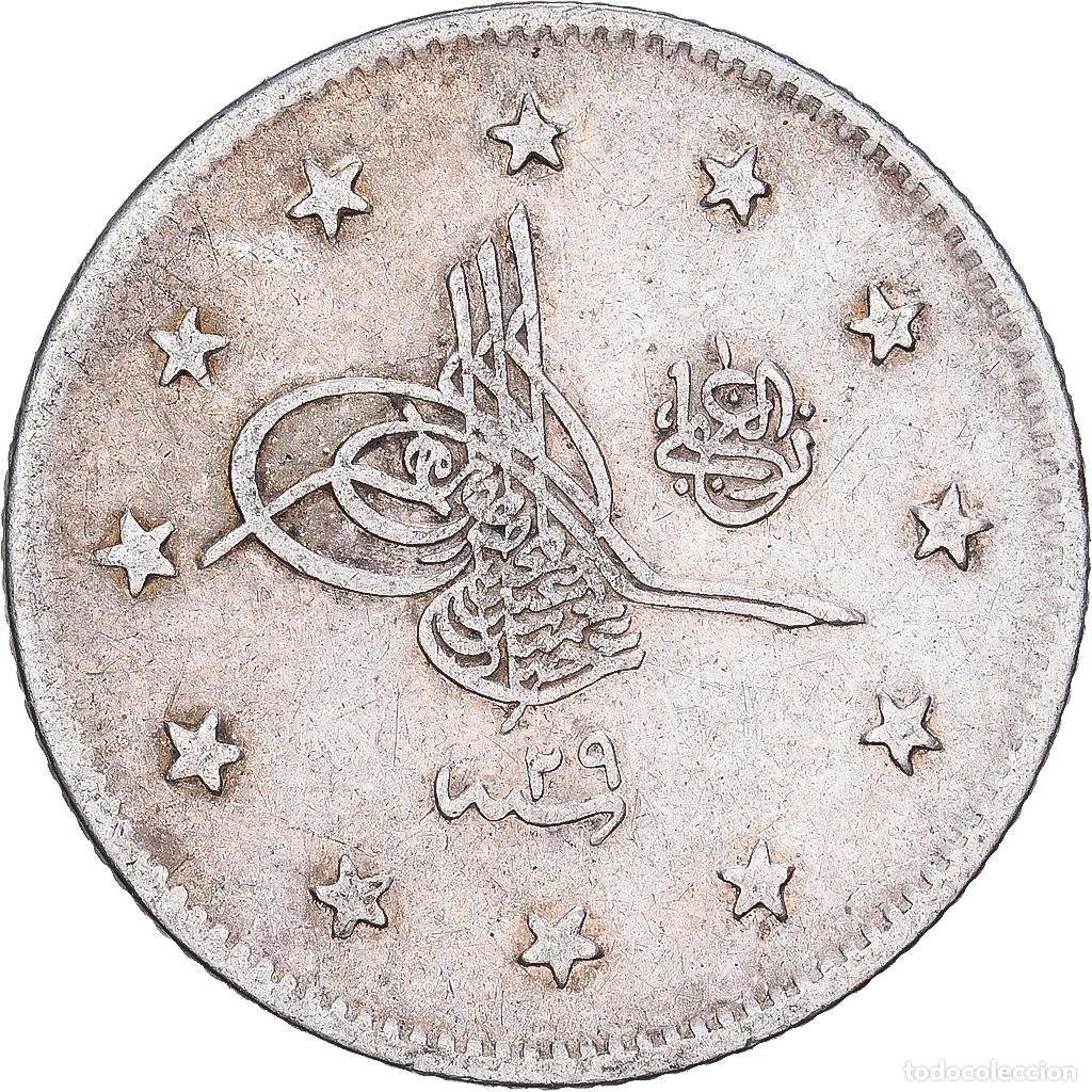 Monedas antiguas de Europa: [#1202949] Turqu&iacute;a, Abdul Hamid II, 2 Kurush, 1903 (AH 1293/29), Qustantiniyah, Plata