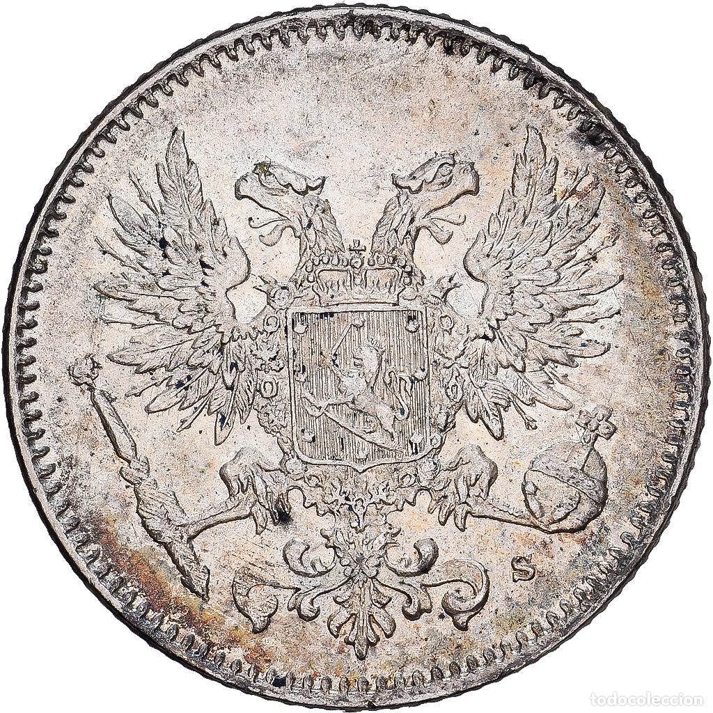 Monedas antiguas de Europa: [#1202952] Finlandia, Nicholas II, 50 Penni&auml;, 1917, Helsinki, Plata, EBC, KM:20