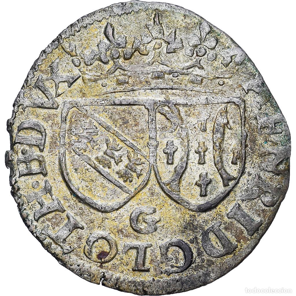 Monedas antiguas de Europa: [#1202966] Duchy of Lorraine, Henri II, Double Denier, Nancy, Plata, MBC, Boudeau:1550