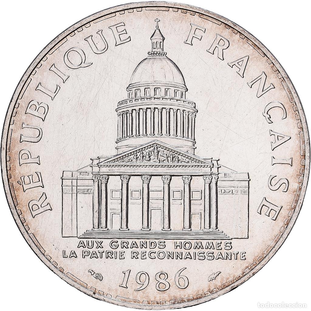 Monedas antiguas de Europa: [#1167613] Francia, 100 Francs, Panth&eacute;on, 1986, Paris, Plata, EBC, Gadoury:898
