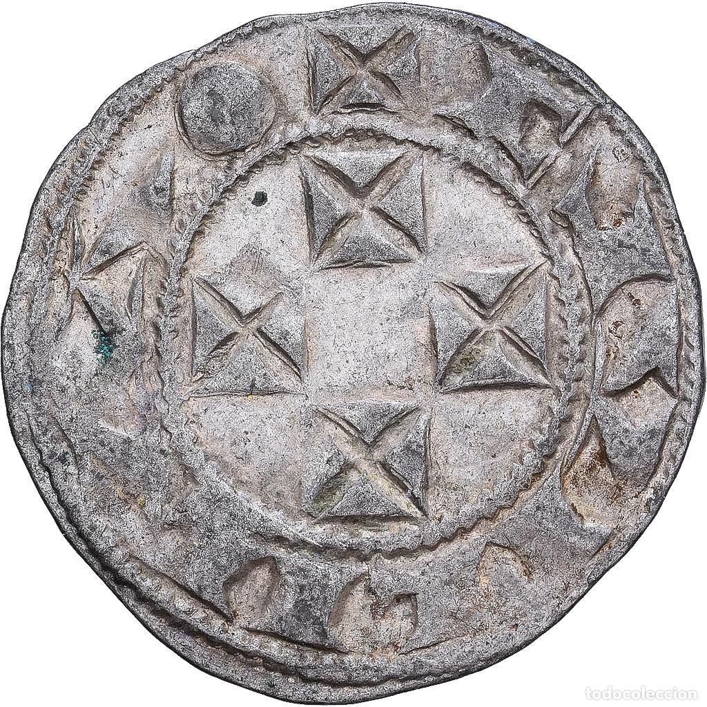 Monedas antiguas de Europa: [#1202967] Duchy of Aquitaine, Guillaume X, Denarius, Bordeaux, Vell&oacute;n, MBC, Boudeau:464