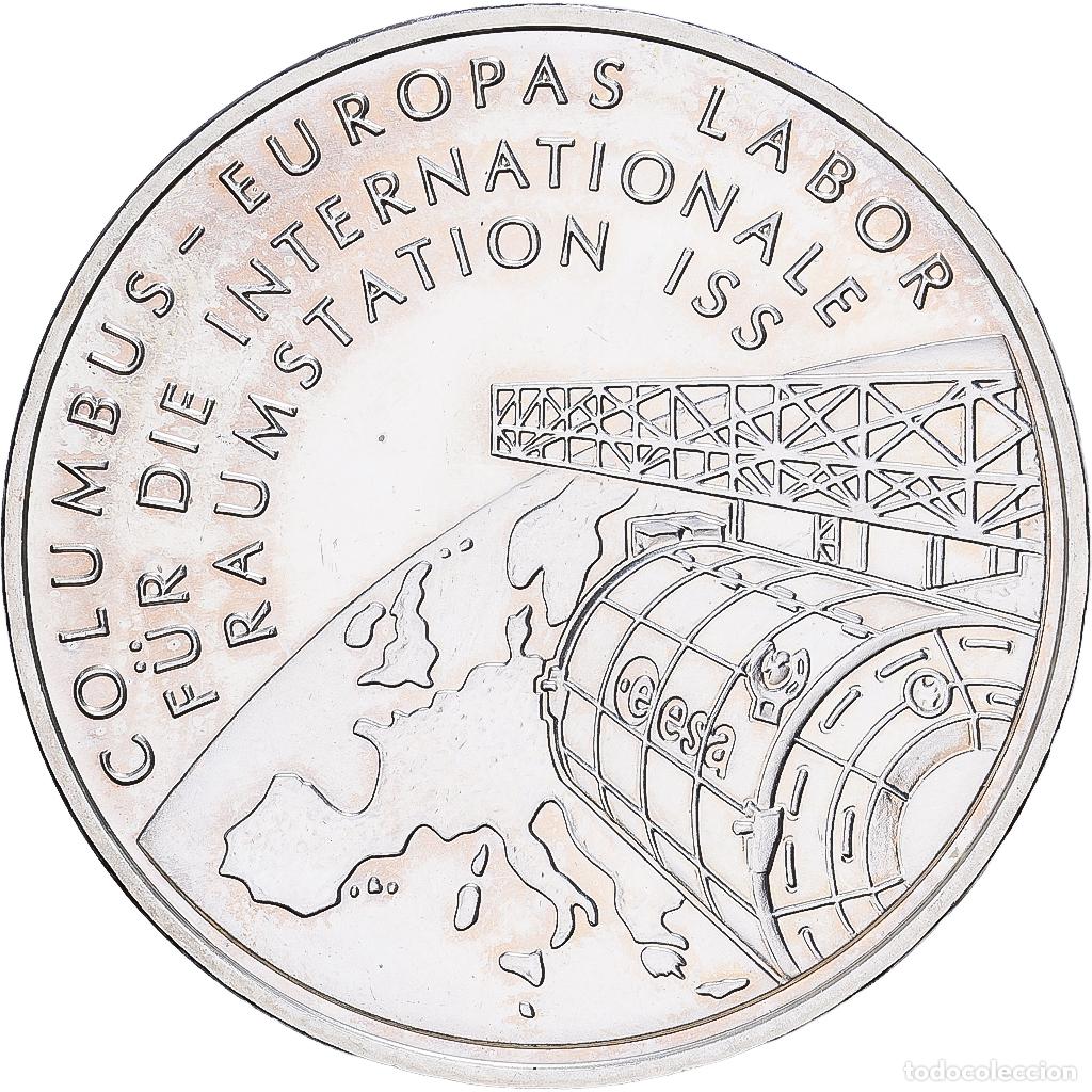 Monedas antiguas de Europa: [#1167632] Alemania, 10 Euro, Columbus Laboratory on ISS, 2004, Munich, Plata, EBC, KM:234