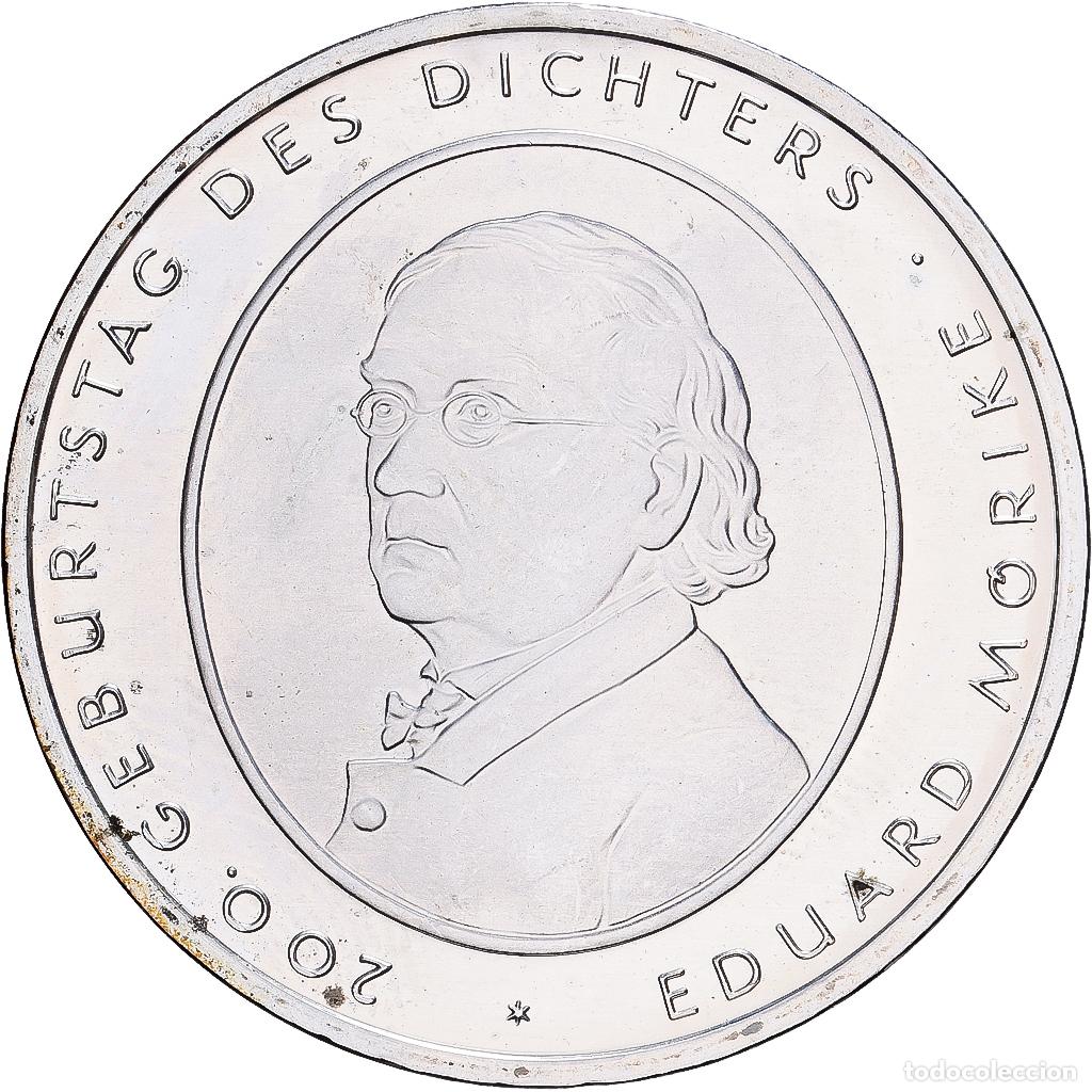 Monedas antiguas de Europa: [#1167636] Alemania, 10 Euro, Eduard M&ouml;rike, 2004, Stuttgart, Plata, SC, KM:233