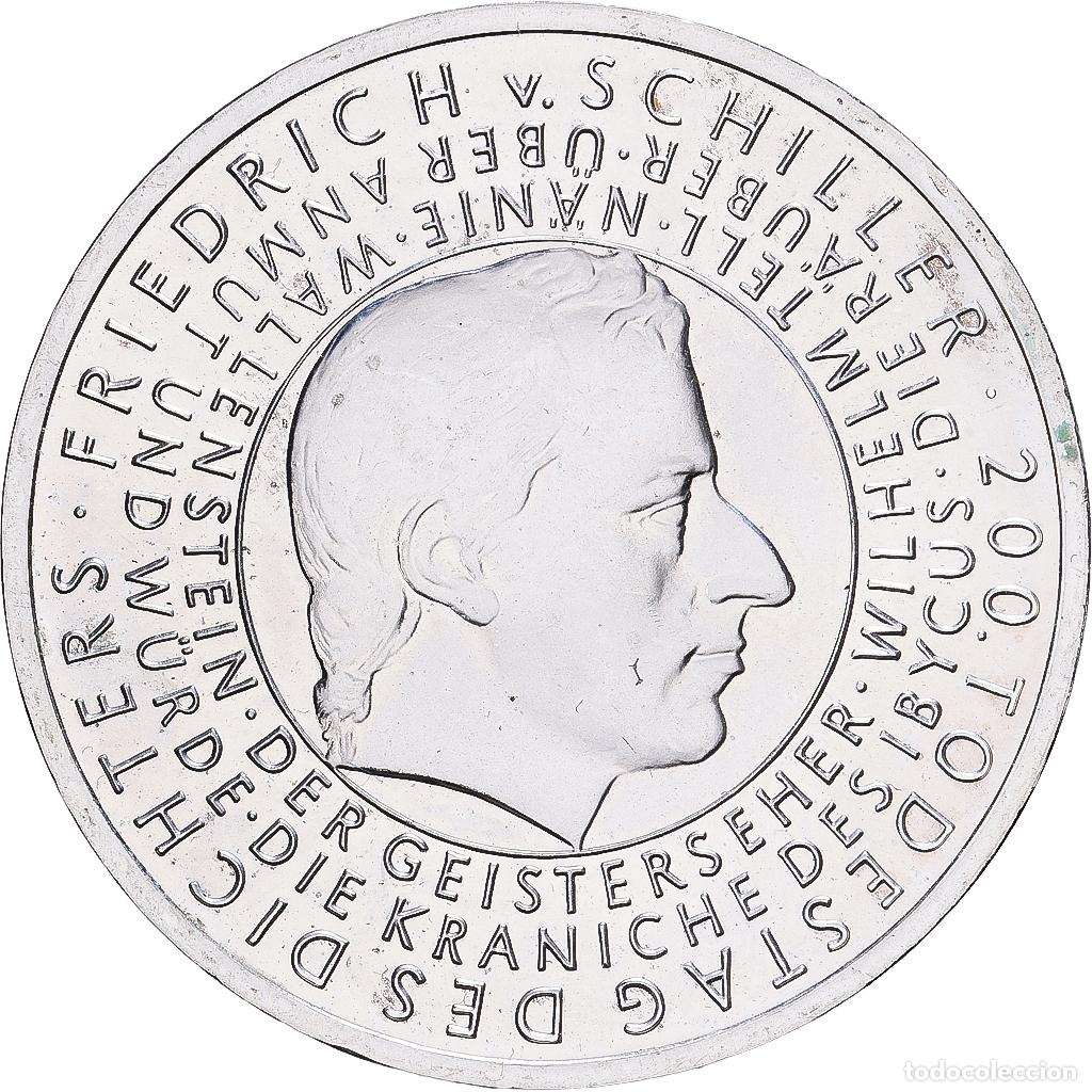 Monedas antiguas de Europa: [#1167639] Alemania, 10 Euro, Friedrich von Schiller, 2005, Karlsruhe, Plata, SC, KM:239