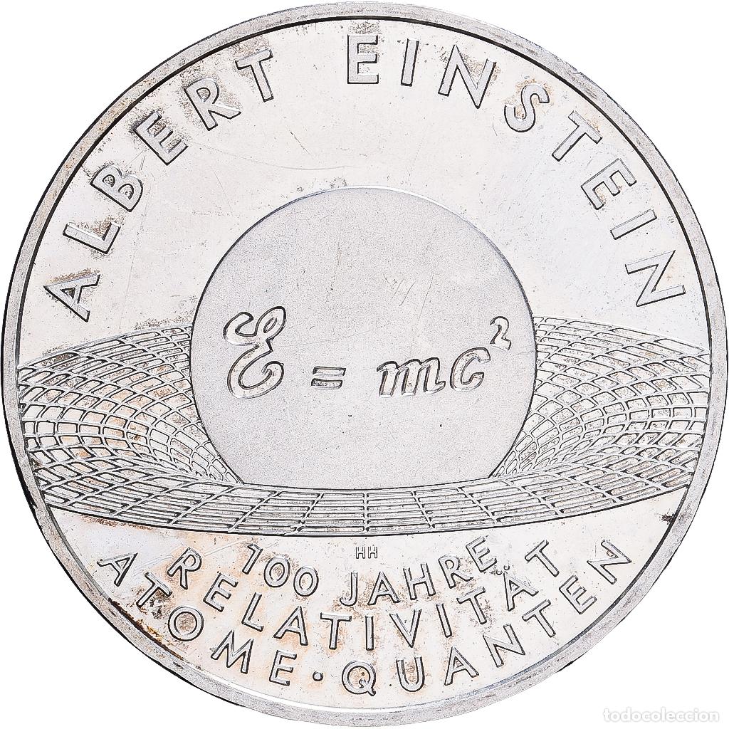 Monedas antiguas de Europa: [#1167637] ALEMANIA - REP&Uacute;BLICA FEDERAL, 10 Euro, Albert Einstein, 2005, Hamburg, Plata