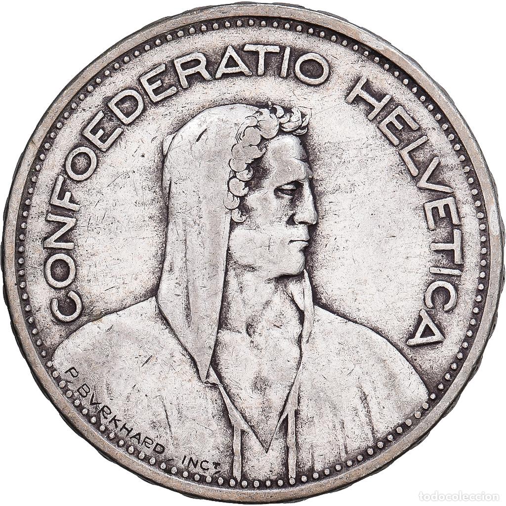 Monedas antiguas de Europa: [#1167701] Suiza, 5 Francs, 1932, Bern, Plata, BC+, KM:40