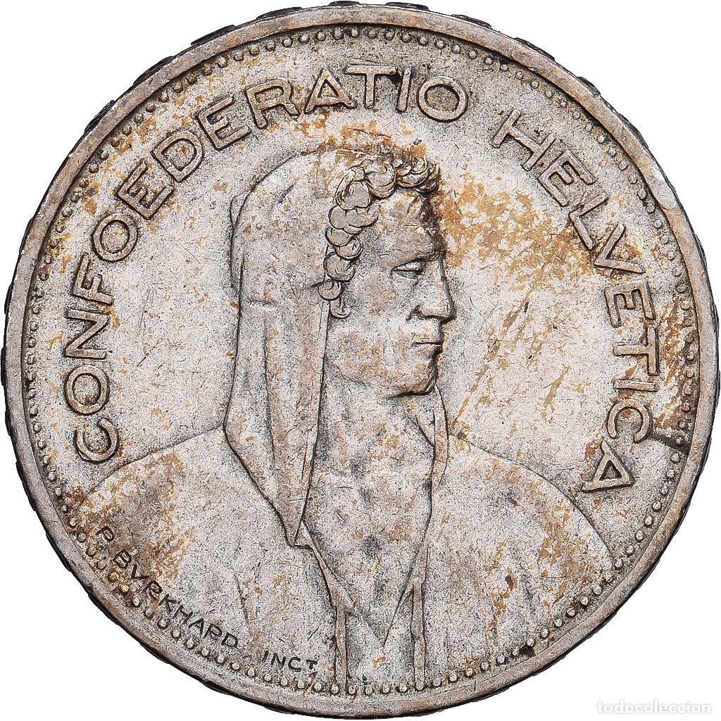 Monedas antiguas de Europa: [#1167708] Suiza, 5 Francs, 1933, Bern, Plata, BC+, KM:40