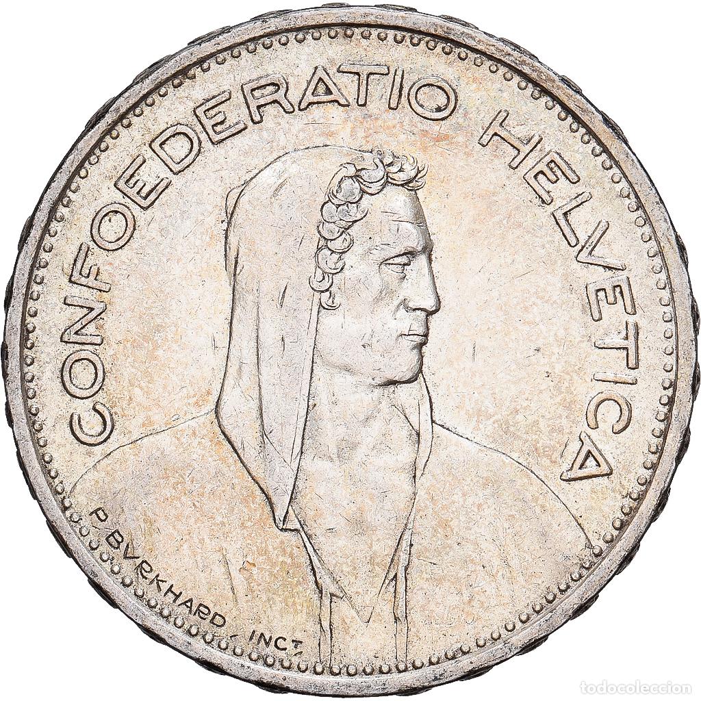 Monedas antiguas de Europa: [#1167713] Suiza, 5 Francs, 1939, Bern, Plata, MBC+, KM:40