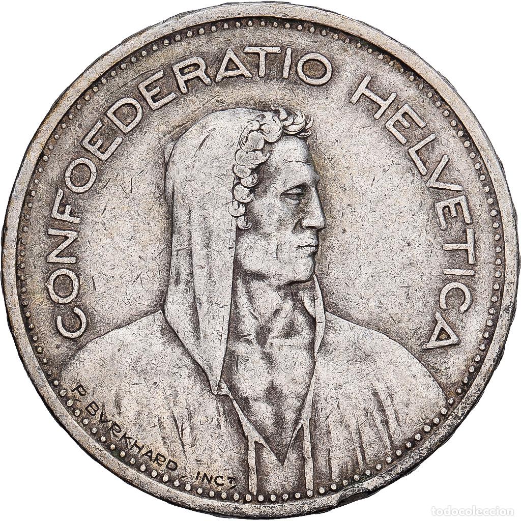Monedas antiguas de Europa: [#1167709] Suiza, 5 Francs, 1935, Bern, Plata, MBC, KM:40