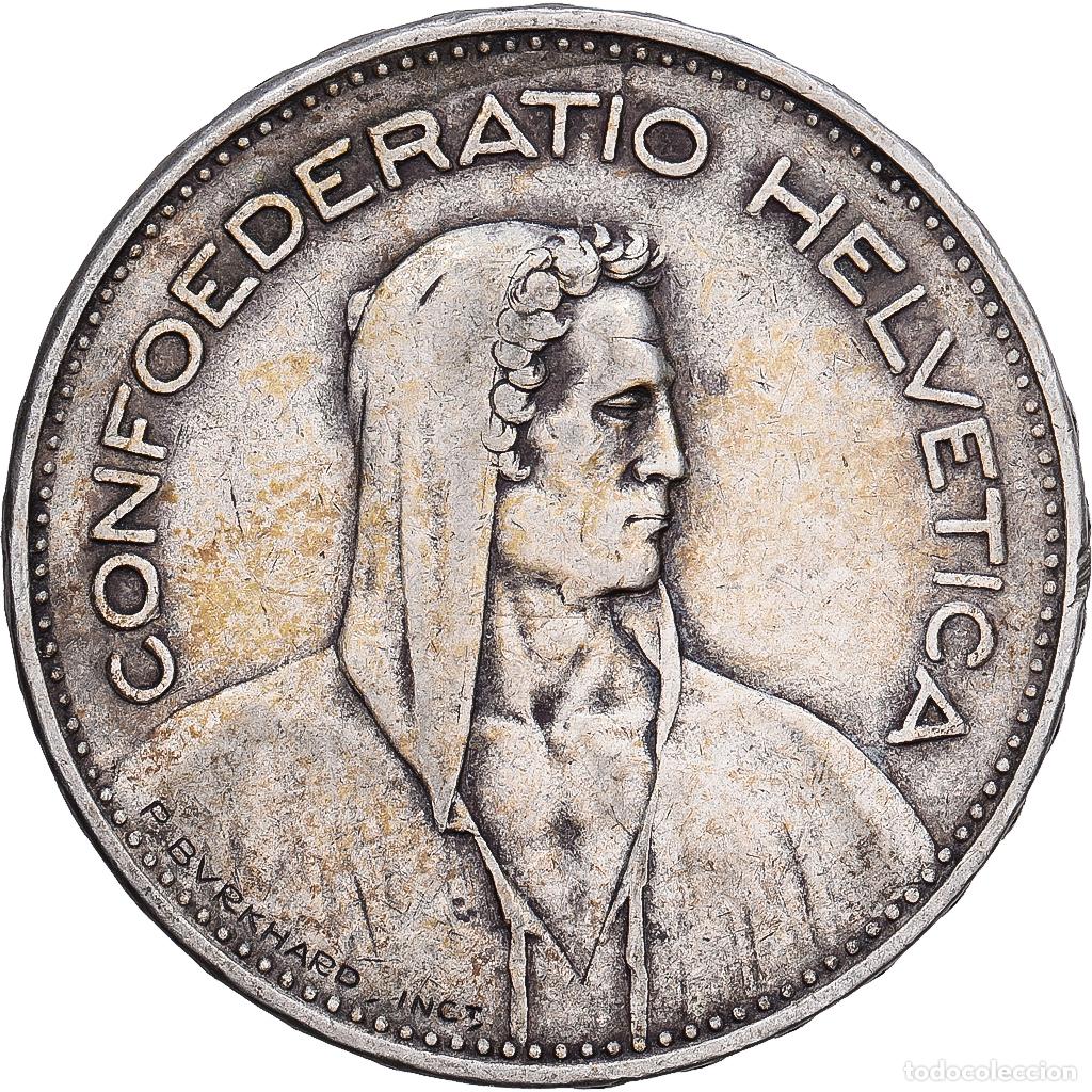 Monedas antiguas de Europa: [#1167710] Suiza, 5 Francs, 1935, Bern, Plata, MBC, KM:40