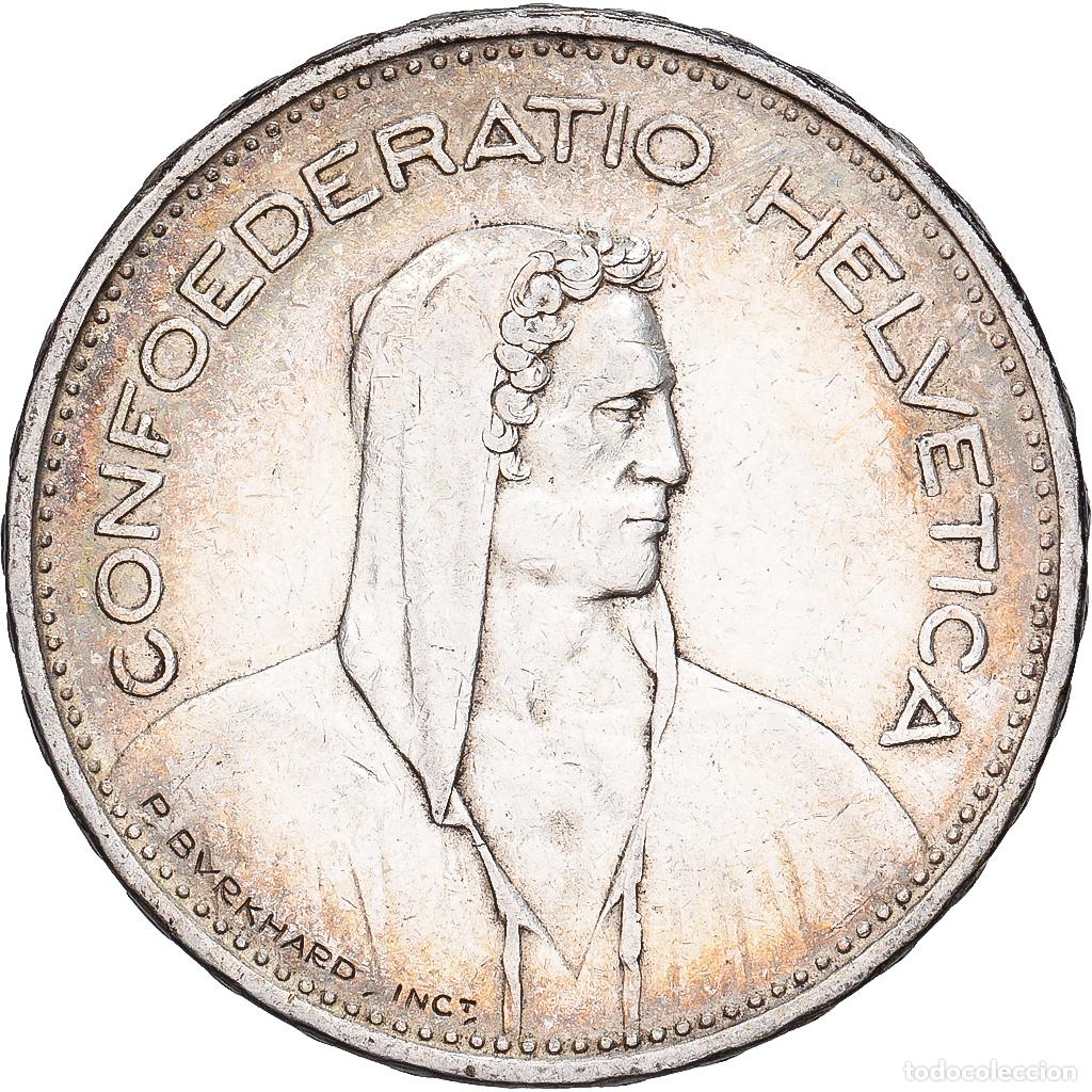 Monedas antiguas de Europa: [#1167712] Moneda, Suiza, 5 Francs, 1939, Bern, MBC, Plata, KM:40