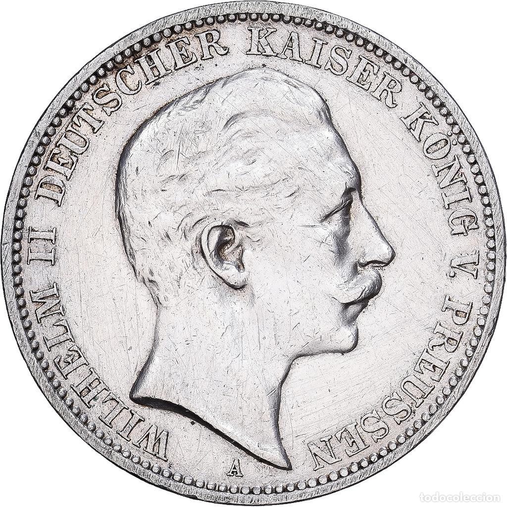 Monedas antiguas de Europa: [#1167745] Estados alemanes, PRUSSIA, Wilhelm II, 3 Mark, 1909, Berlin, Plata, MBC, KM:527