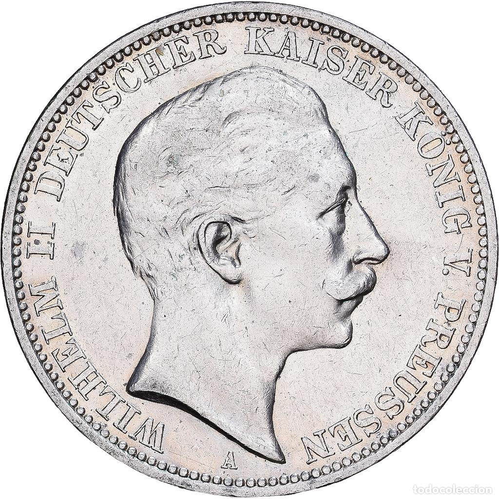 Monedas antiguas de Europa: [#1167746] Estados alemanes, PRUSSIA, Wilhelm II, 3 Mark, 1909, Berlin, Plata, MBC, KM:527