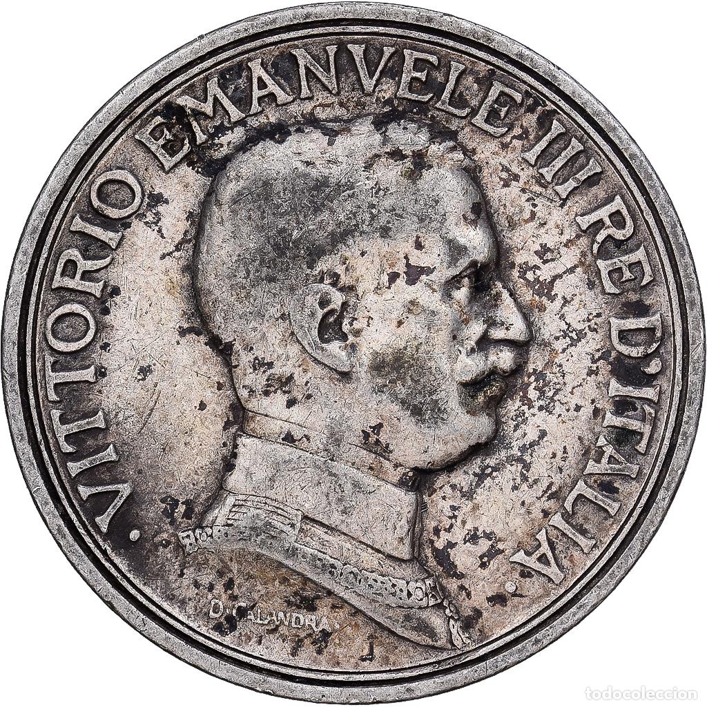 Monedas antiguas de Europa: [#1167756] Italia, Vittorio Emanuele III, 2 Lire, 1915, Rome, Plata, BC+, KM:55