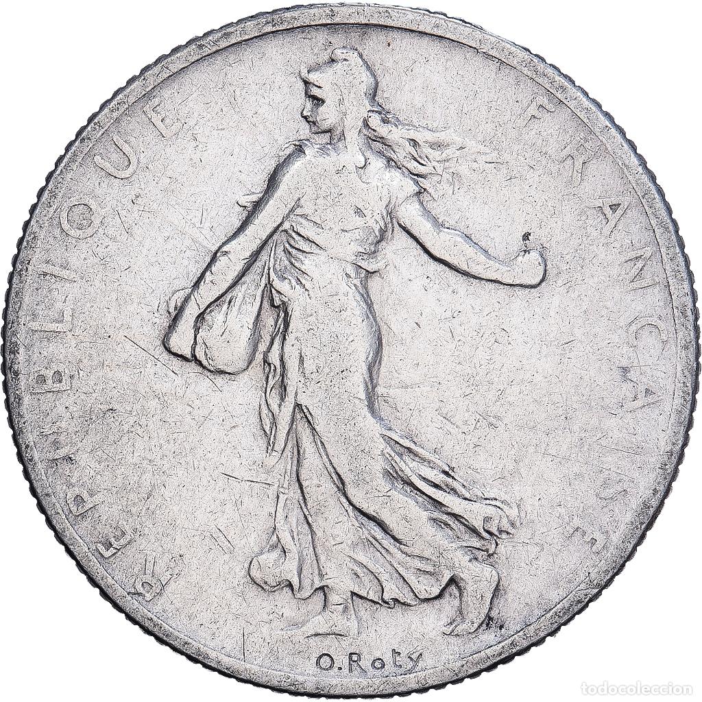 Monedas antiguas de Europa: [#1167759] Francia, 2 Francs, Semeuse, 1905, Paris, Plata, BC+, Gadoury:532, KM:845.1