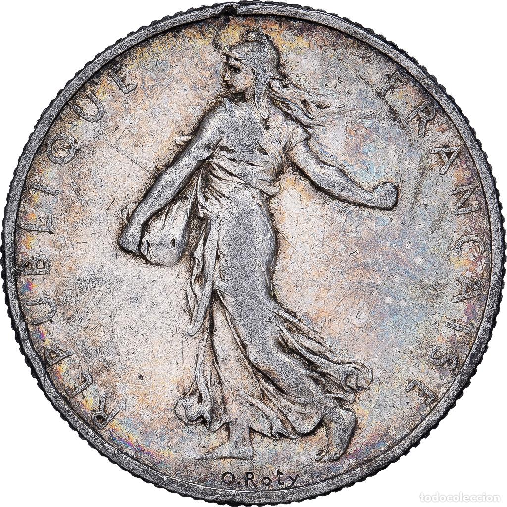 Monedas antiguas de Europa: [#1167760] Moneda, Francia, Semeuse, 2 Francs, 1910, Paris, BC+, Plata, KM:845.1