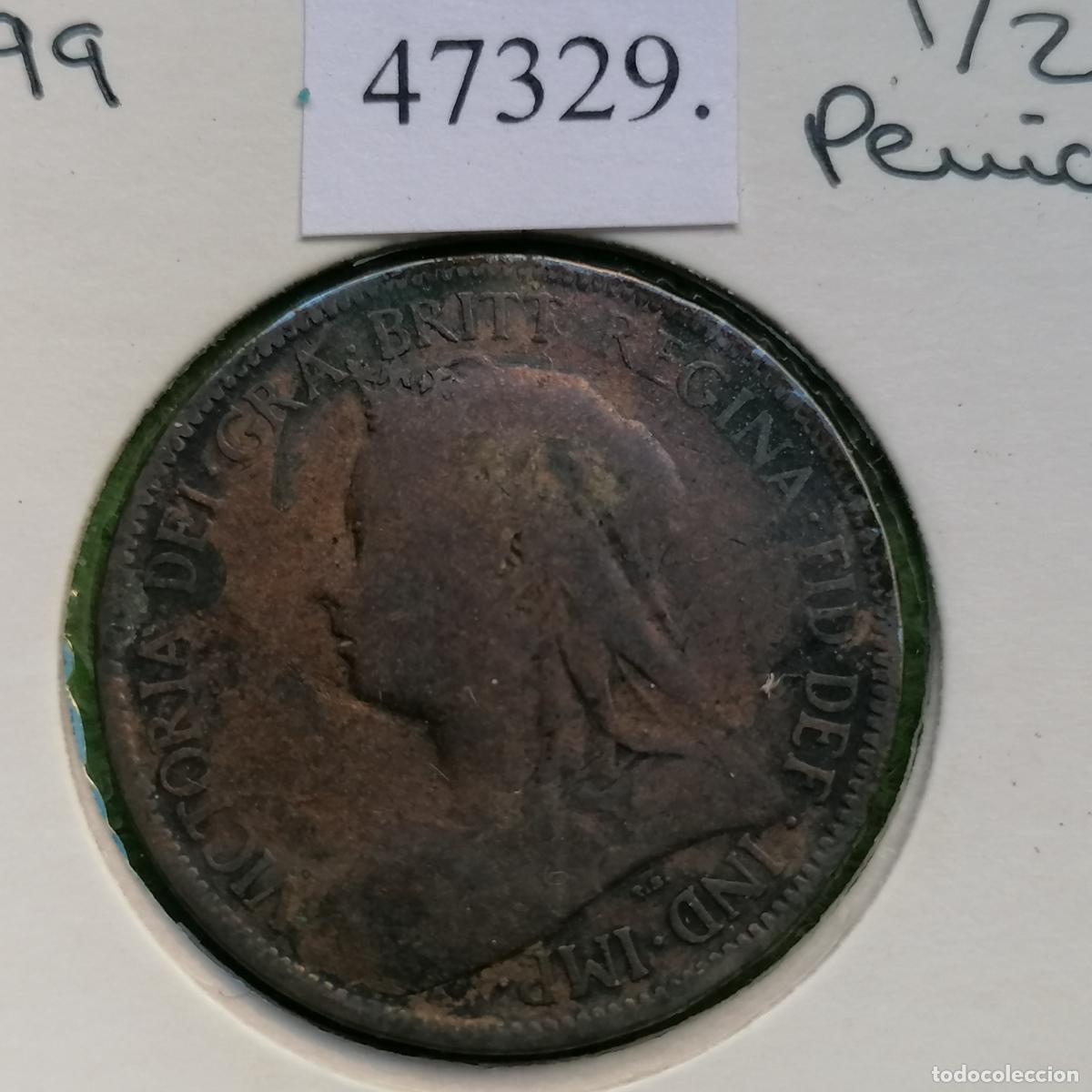 Monedas antiguas de Europa: Inglaterra 1/2 penique 1899, UK