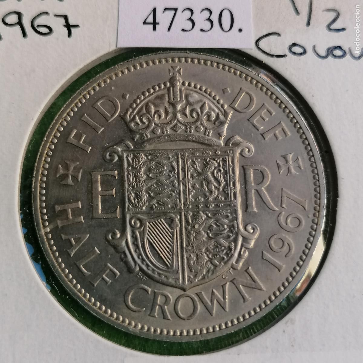 Monedas antiguas de Europa: Inglaterra 1/2 corona 1967, UK