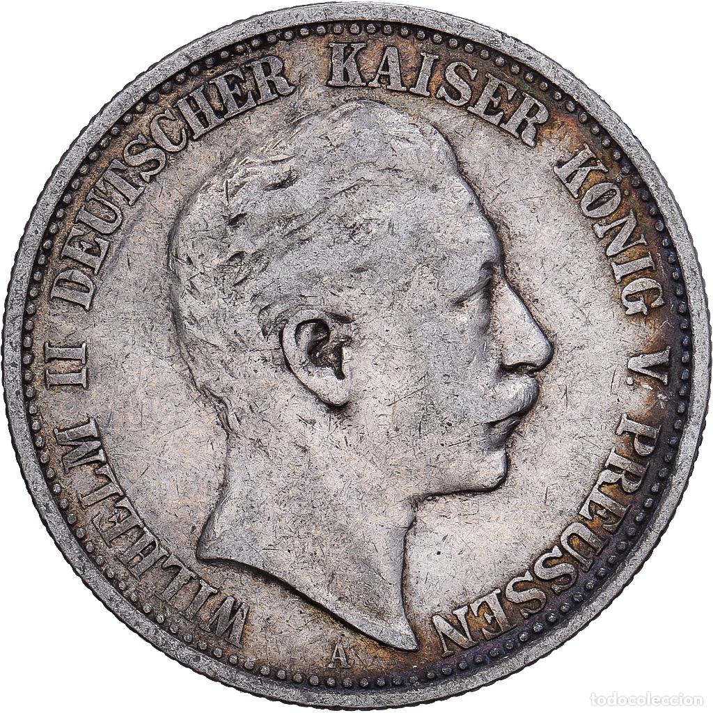 Monedas antiguas de Europa: [#1167775] Estados alemanes, PRUSSIA, Wilhelm II, 2 Mark, 1904, Berlin, Plata, BC+, KM:522