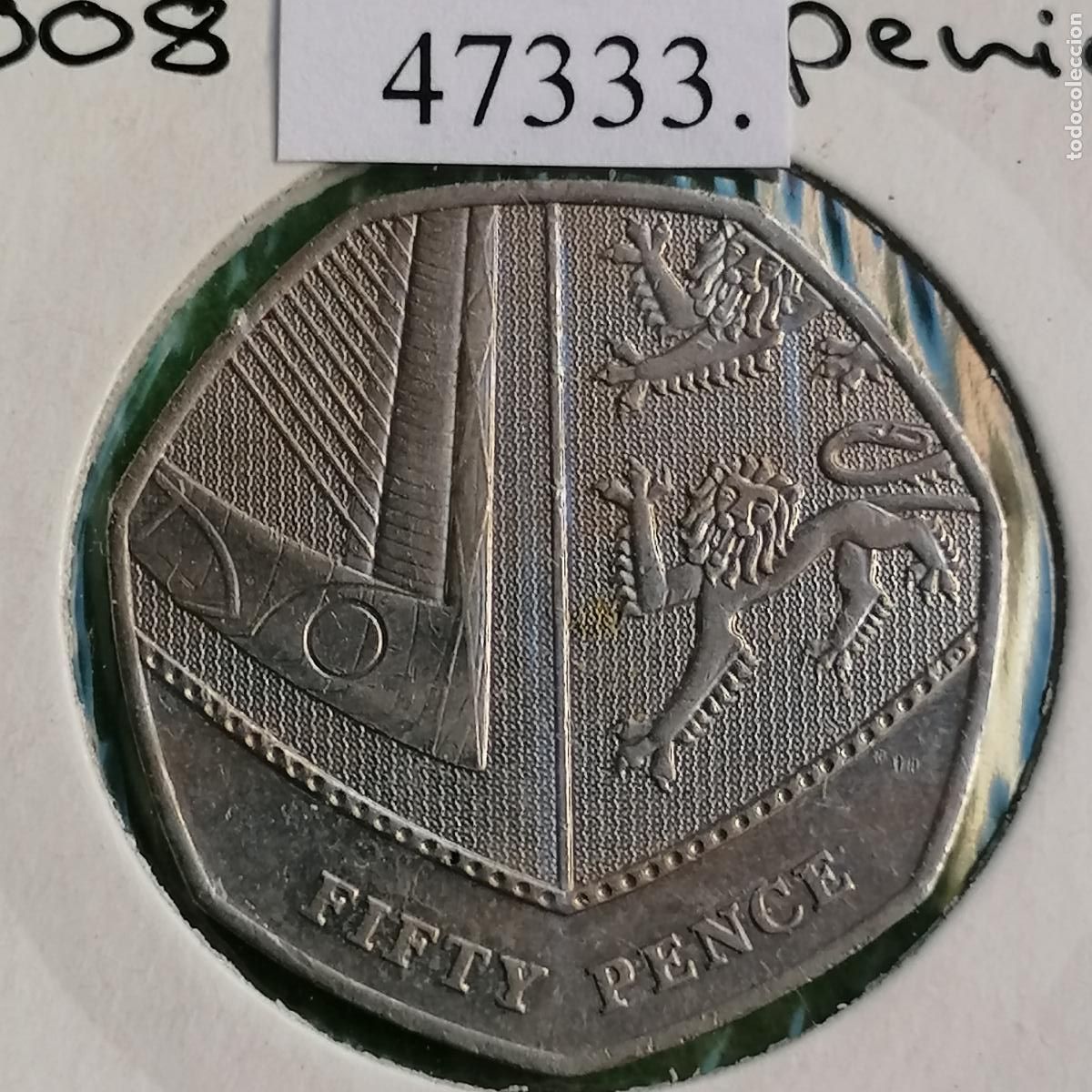 Monedas antiguas de Europa: Inglaterra 50 peniques 2008, UK