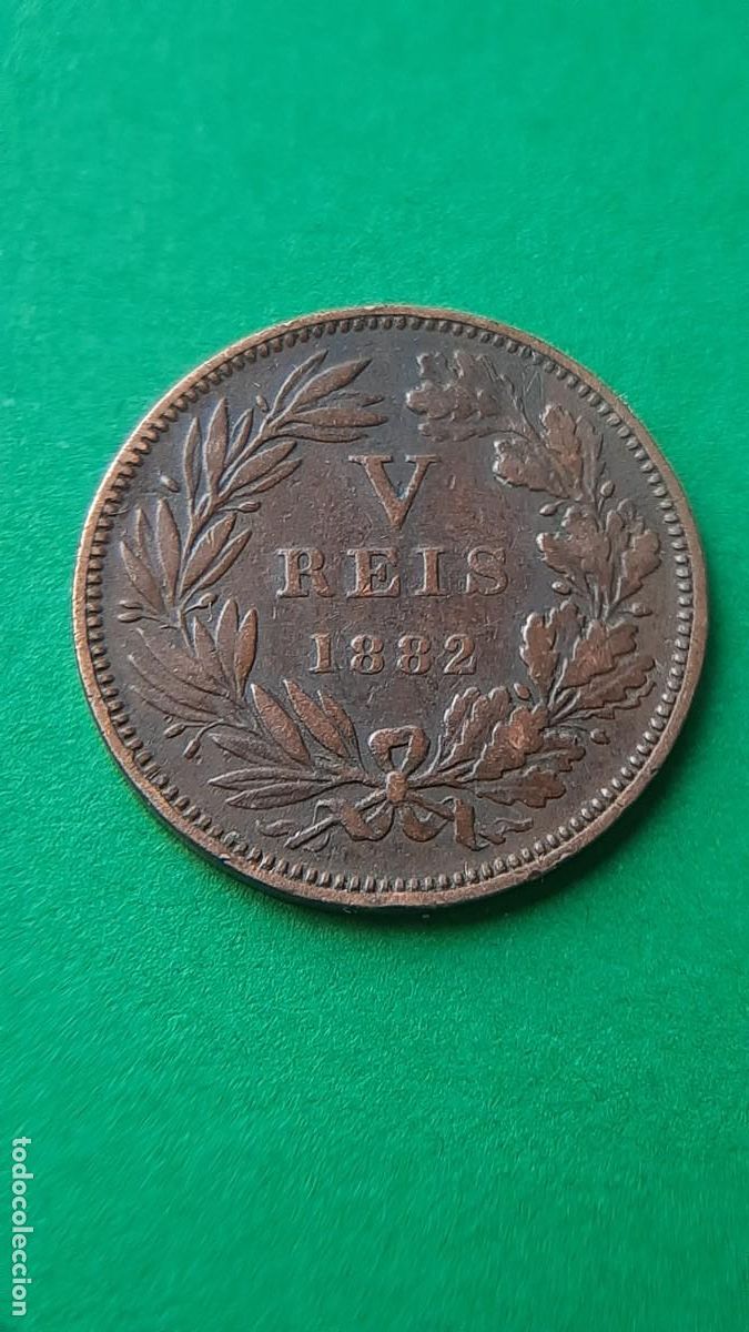 Monedas antiguas de Europa: (PORTUGAL)(1882) 5 REIS LUIS I