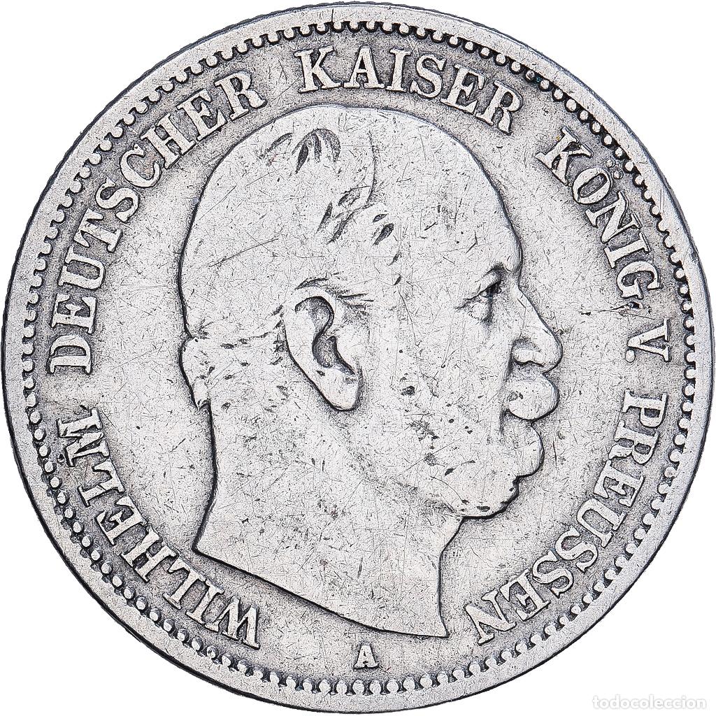 Monedas antiguas de Europa: [#1167773] Estados alemanes, PRUSSIA, Wilhelm I, 2 Mark, 1876, Berlin, Plata, BC+, KM:506