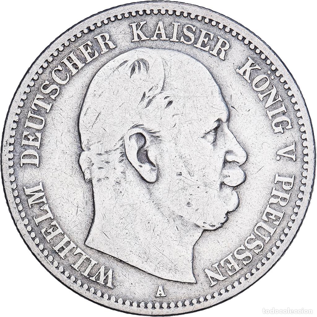 Monedas antiguas de Europa: [#1167774] Estados alemanes, PRUSSIA, Wilhelm I, 2 Mark, 1877, Berlin, Plata, BC+, KM:506