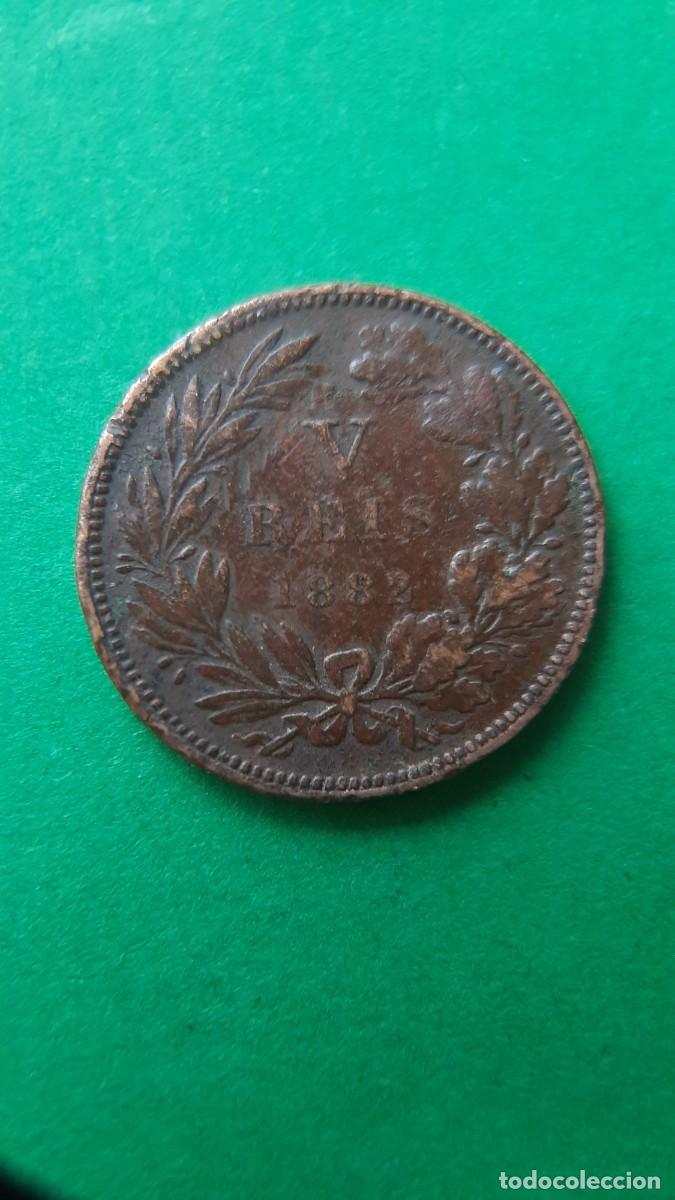 Monedas antiguas de Europa: (PORTUGAL)(1882) 5 REIS LUIS I