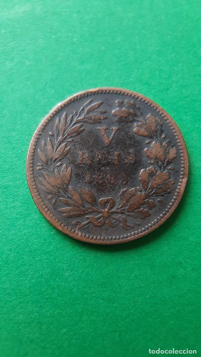 Monedas antiguas de Europa: (PORTUGAL)(1882) 5 REIS LUIS I